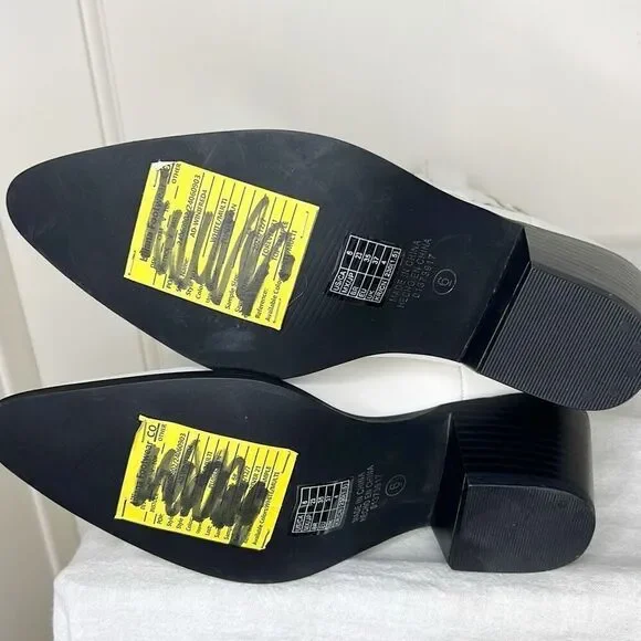 Forever 21 Remmington White Pointed-Toe Western Ankle Boots Size 6 New - Picture 6 of 8